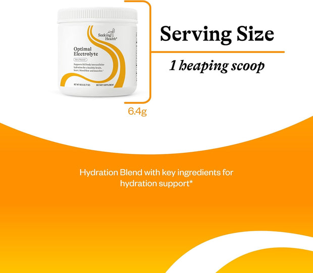 Seeking Health Optimal Electrolyte Powder, Berry Flavor, Healthy Energy and Endurance Support, Promotes Hydration and Healthy Muscles, Vegan and Vegetarian (30 Servings)*