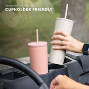 Simple Modern Insulated Tumbler with Lid and Straw | Iced Coffee Cup Reusable Stainless Steel Water Bottle Travel Mug | Gifts for Women Men Her Him | Classic Collection | 24oz | Midnight Black