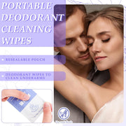 Timgle 200 Count Deodorant Wipes Bulk Individually Wrapped Travel Size Wipes for Men Women Body Underarm Deodorant Remove Sweat Sports Travel Clean Skin Daily Use Female Male(Purple)