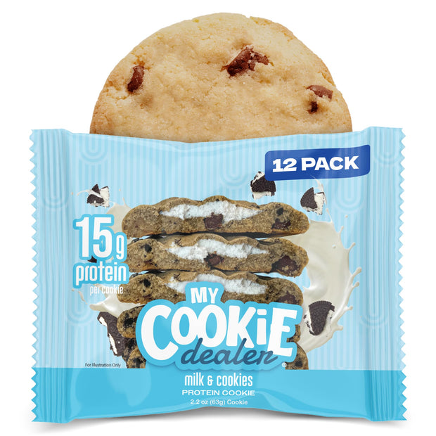 My Cookie Dealer Protein Cookies, Variety Pack (5-Pack, 2.2oz Each) - 15-17g of Protein per Cookie - Individually Wrapped Travel Snacks
