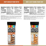 KIND Protein MAX Variety Pack, High Protein Bars, Keto Snacks, 1g Sugar, 20g Protein, (6) Crispy Chocolate Peanut Butter (6) Sweet & Salty Caramel Crisp, 12 Count Pack