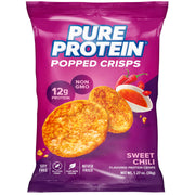 Pure Protein Popped Crisps, High Protein Snack, 12G Protein, Variety Pack: Hickory Barbecue, Sour Cream & Onion, Sweet Chili, 12 Count