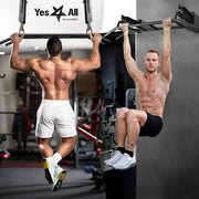 Yes4All Multi-Grip Wall Mount Pull-Up Bar, 16 Inches & 24 Inches Reversible Stud and Wall Compatibility Mounted Pull Up Bar Design, Solid Construction Strength Training