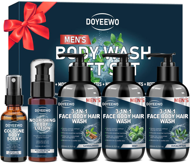 Skin Care for Men,Professional Hydrating,Firming,Anti-Aging & Wrinkle Mens Facial Skin Care Routine Kit Set,Christmas Valentines Fathers Birthday Gifts for Men Him Dad Father Boyfriend Husband