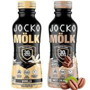 Jocko Fuel Mölk RTD Protein Shakes Bundle - Vanilla & Sweet Cream Coffee (Pack of 24)