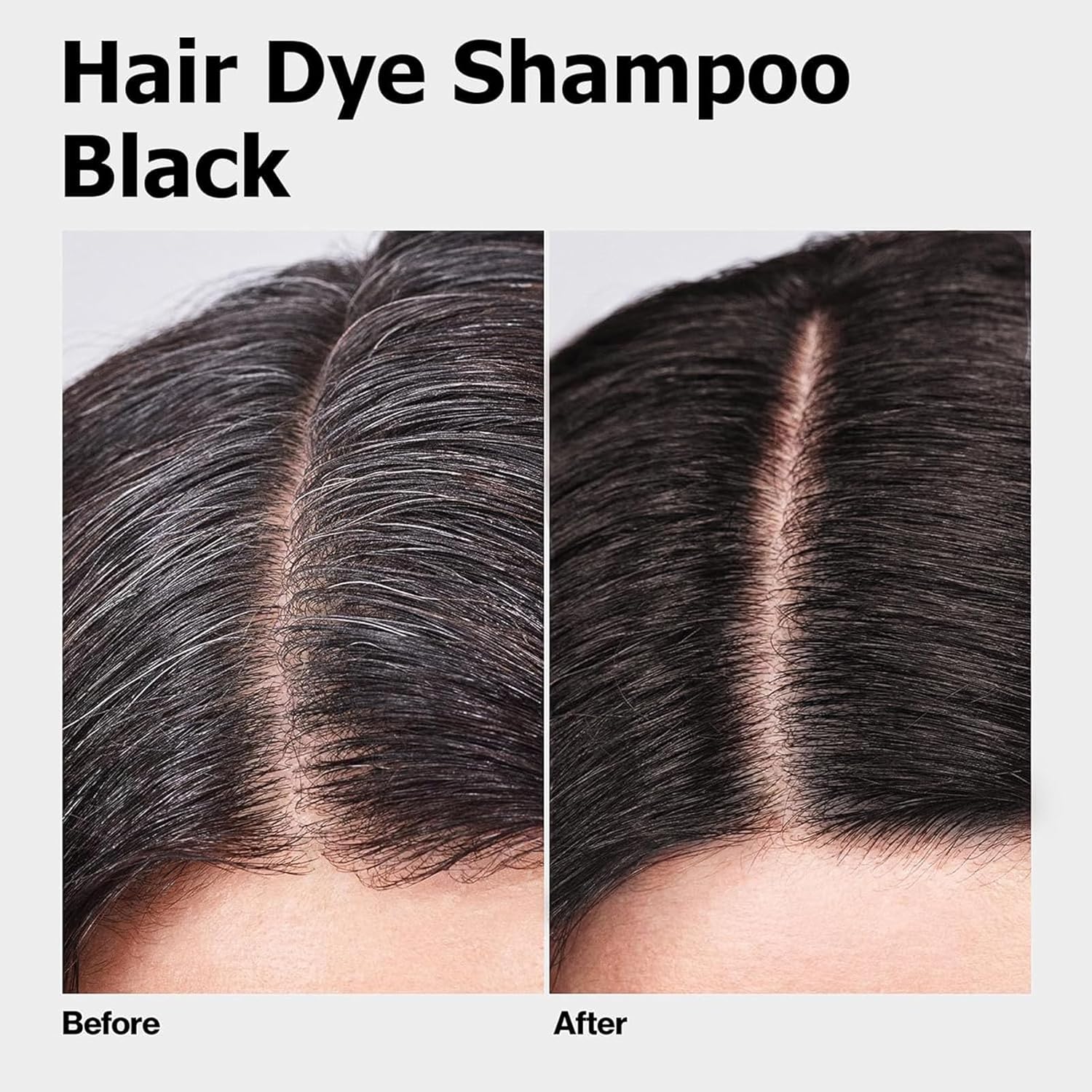 Black Long-Lasting & Natural Hair Color Shampoo - 3 in 1 for Gray Coverage, Instant Effect in Minutes for Men & Women, 16.9 Fl Oz