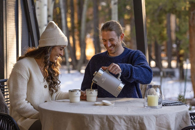 Stanley Stay-Hot Stacking Camp Cup 10 oz | Press In Drink Through Lid | Cup for Coffee, Tea and Drinks | Insulated Stainless Steel Coffee Mug | BPA-Free | Wisteria Shine