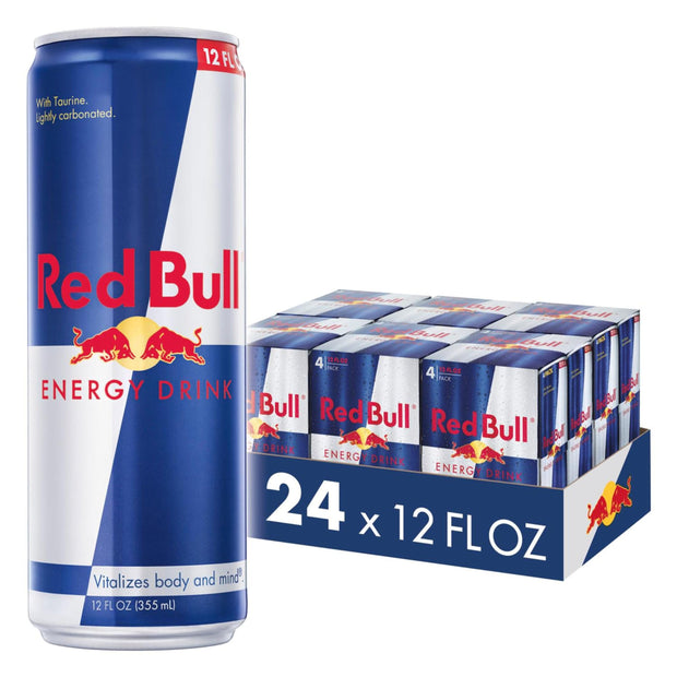 Red Bull Energy Drink with 80mg Caffeine plus Taurine & B Vitamins, 8.4 Fl Oz, 6 Packs of 4 Cans (Pack of 24)