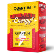 Quantum Energy Square: Energy Bar with Caffeine & 10g Protein. Delicious Healthy Snack On The Go. (Vegan, Gluten-free, Soy-free, Dairy-free) (Variety 12-Pack)