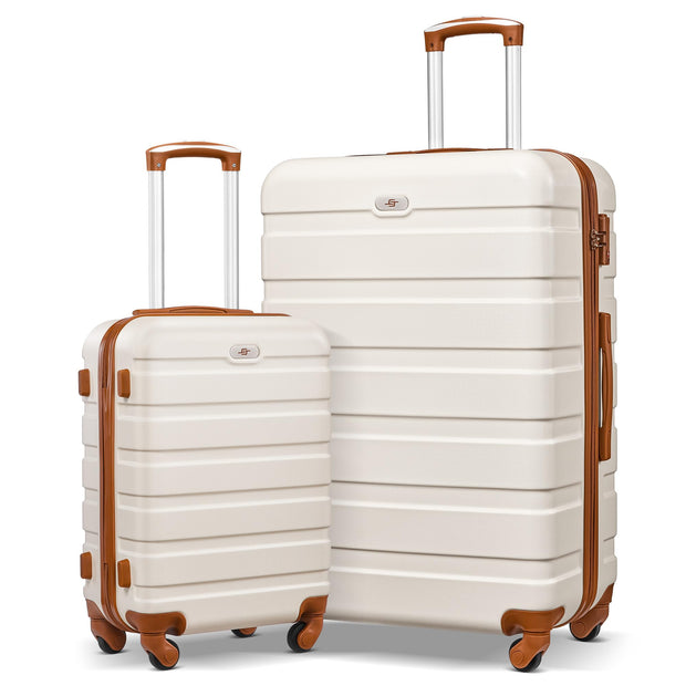 Suitour Luggage 4 Piece Sets,Hardshell Lightweight Suitcase with Spinner Wheels TSA Lock (16"/20"/24"/28")