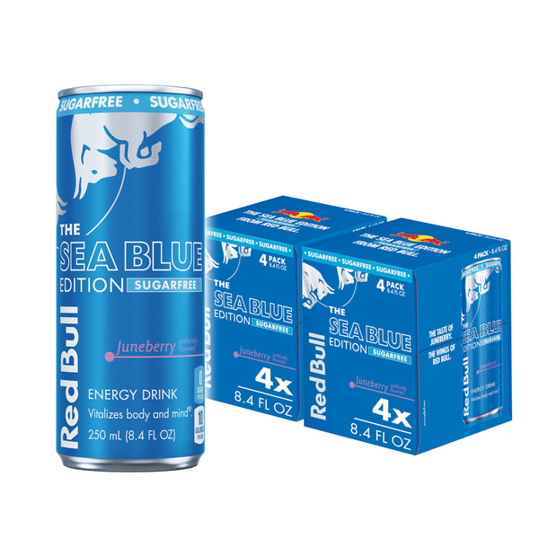 Red Bull Pink Edition Sugar Free Energy Drink, Wild Berries, 8.4 fl. oz., Pack of 8 cans, with 80mg Caffeine, Taurine & B Vitamins