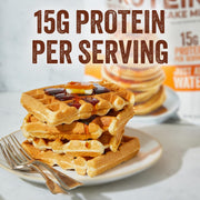 PEScience Protein Pancake & Waffle Mix, Homestyle Buttermilk, 15g High Protein Snacks, Whey and Casein Blend, 12 Servings, Just Add Water