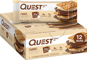 Quest Nutrition S'mores Protein Bars, 21g Protein, 1g Sugar, 4g Net Carb, Gluten Free, Keto Friendly, 12 Count
