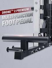 Major Fitness Drone2 Advanced Training Smith Machines– All-in-One Home Gym Squat Rack with Aluminum Pulley Set , Weight Bar, Dual LAT Pull-Down Systems & Cable Crossover Machine for Full-Body Workouts