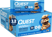 Quest Nutrition Overload Protein Bars, Cookie Commotion, 20g Protein, 1g Sugar, 3g Net Carbs, Gluten Free, 12 Count