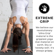 Plyopic. Ultra-Grip Pro Yoga Mat – EXTREME Non-Slip Performance - Dry Grip & Wet Grip - Alignment Lines - Comfortable & Sweat Resistant - For Yoga, Pilates, Exercise, Workout, Bikram & Hot Yoga