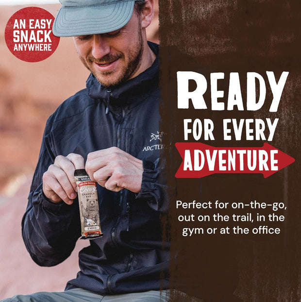 Kodiak Cakes Chewy Granola Snack Bars, S'mores, High Protein, 100% Whole Grains, 12 boxes with 5 bars each (60 bars total)