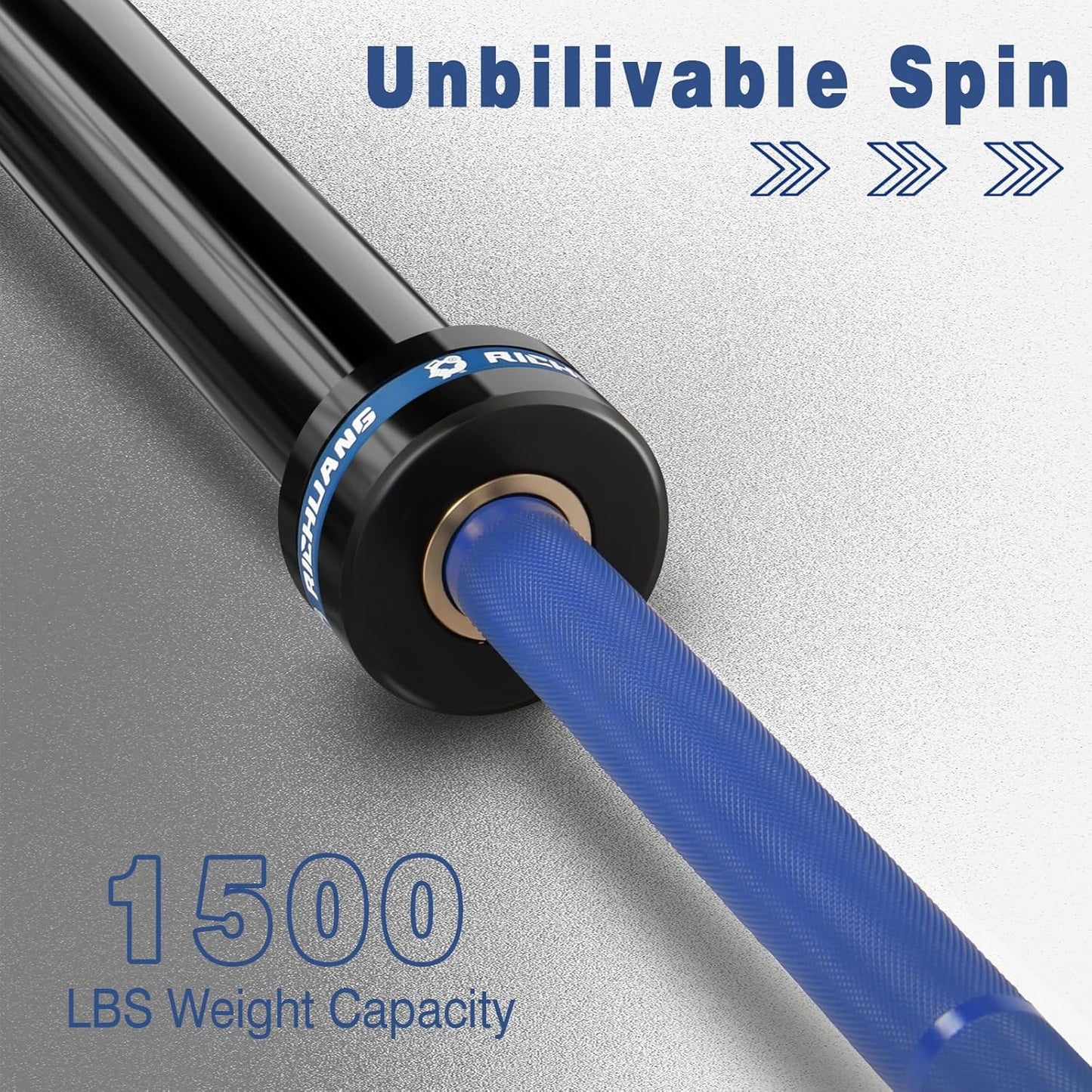 7ft Olympic Barbell – 1500LB Capacity 45LB Weightlifting Bar, 28mm Olympic Bar with Bearings, Fits 2" Plates, Alloy Steel Power Bar for Home Gym Strength Training