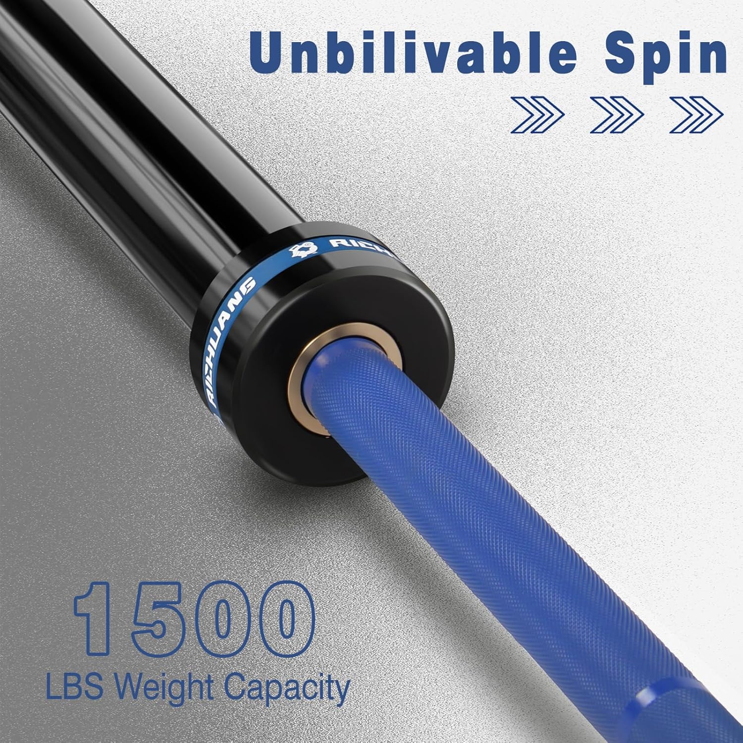 7ft Olympic Barbell – 1500LB Capacity 45LB Weightlifting Bar, 28mm Olympic Bar with Bearings, Fits 2" Plates, Alloy Steel Power Bar for Home Gym Strength Training
