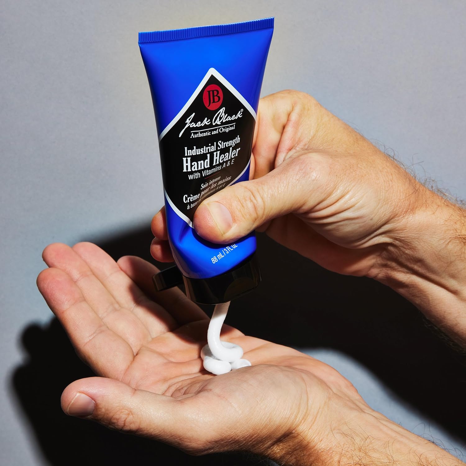 Jack Black Industrial Strength Hand Healer for Men & Women – Hand Cream for Dry Hands, Vitamins A & E, Lightweight Moisturizer
