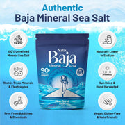 Saltix Baja Mineral Sea Salt – Fine Grind, 8 oz (1/2 lb), 160+ Servings – 100% Natural & Unrefined, Hand-Harvested from the Sea of Cortez – Mineral Rich, Low Sodium, Perfect for Cooking, Finishing & Hydration