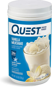 Quest Nutrition Vanilla Milkshake Protein Powder, 24g of Protein, 1g of Sugar, Low Carb, Gluten Free, 1.6 Pound, 23 servings