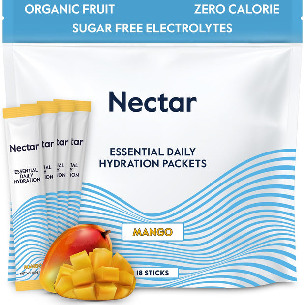Nectar Hydration Packets - Electrolytes Powder Packets - Sugar Free & 0 Calorie - Organic Fruit Liquid Daily IV Hydrate Packets for Dehydration Relief and Rehydration (Variety 30 Pack)