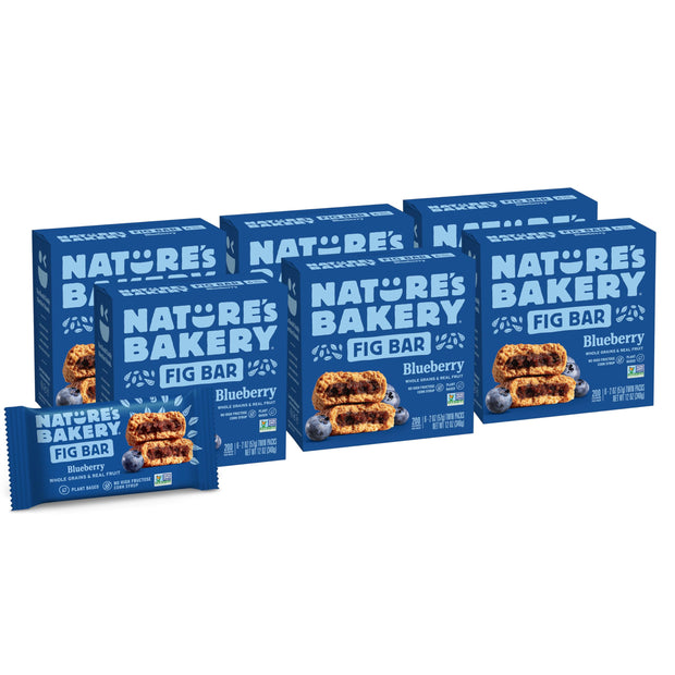 Nature’s Bakery Whole Wheat Fig Bars, Strawberry, Real Fruit, Vegan, Non-GMO, Snack bar, 7 boxes with 12 twin packs (84 twin packs)