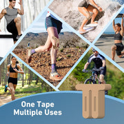 PreCut Kinesiology Tape for Knees, 12 PCS Waterproof KTQUICK Knee Tape for Knee Pain Relief Pre Cut, Original Cotton Athletic Knee Tape, Waterproof & Hypoallergenic Latex-Free for Sports (Black)