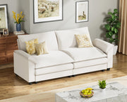 Homall 119" Modular Sectional Sofa, L Shaped Sofa Couch with Reversible Ottoman, DIY Combination Chenille Deep 3-Seat Cloud Couch for Living Room, Apartment (Light Grey, L Shaped Sofa)