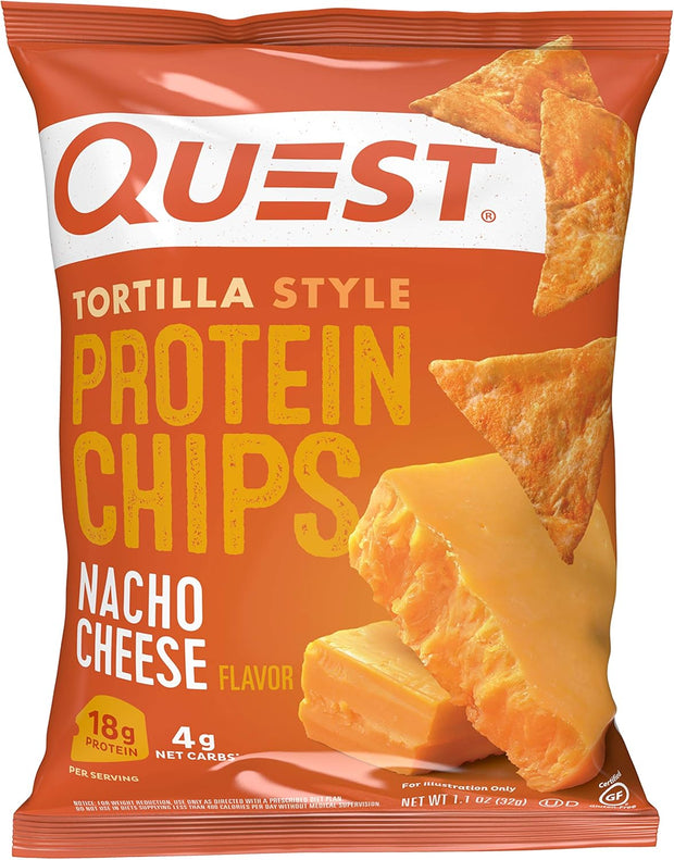 Quest Nutrition Tortilla Style Protein Chips Variety Pack, Chili Lime, Nacho Cheese, Loaded Taco, Low Carb, High Protein, Gluten Free, 1.1 oz (Pack of 12)