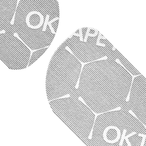 OK TAPE Synthetic Kinesiology Tape Precut Strips, Waterproof Kinesiology Athletic Tape for Joint & Muscle Support, Reflective and Durable Tape, 2in×16.4ft Roll 20PCS | Beige