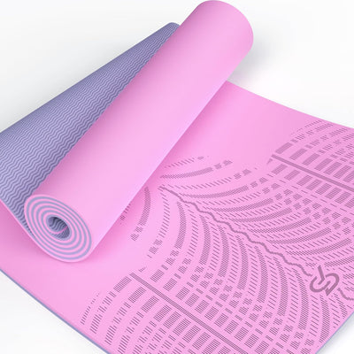 LOLLIPOP Thick Yoga Mat, Non-Slip Exercise Mat for Yoga, Pilates, Stretching Fitness & Exercise Mat with Easy-Cinch Carrier Strap