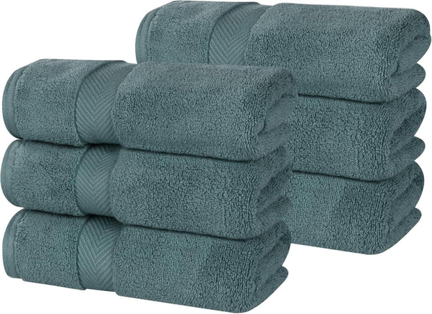 Superior Zero Twist 100% Cotton Bathroom Towels, Super Soft, Fluffy, and Absorbent, Premium Quality 6 Piece Towel Set with 2 Washcloths, 2 Hand Towels, and 2 Bath Towels, Coral