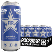 Rockstar, Boom Energy Drink with Caffeine and Taurine Packaging May Vary, Whipped Strawberry, 16 Fl Oz (Pack of 12)