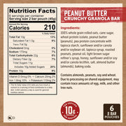 Kodiak Cakes Crunchy Granola Protien Snack Bars, Peanut Butter, High Protein, 100% Whole Grains, 12 boxes with 6 pouches (144 bars)