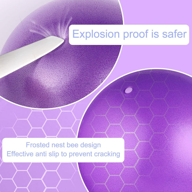 Small Pilates Ball 9 Inch Small Exercise Ball Mini Workout Yoga Balls for Gym Yoga, Core Training, Fitness, Workout, Stability, Improves Balance