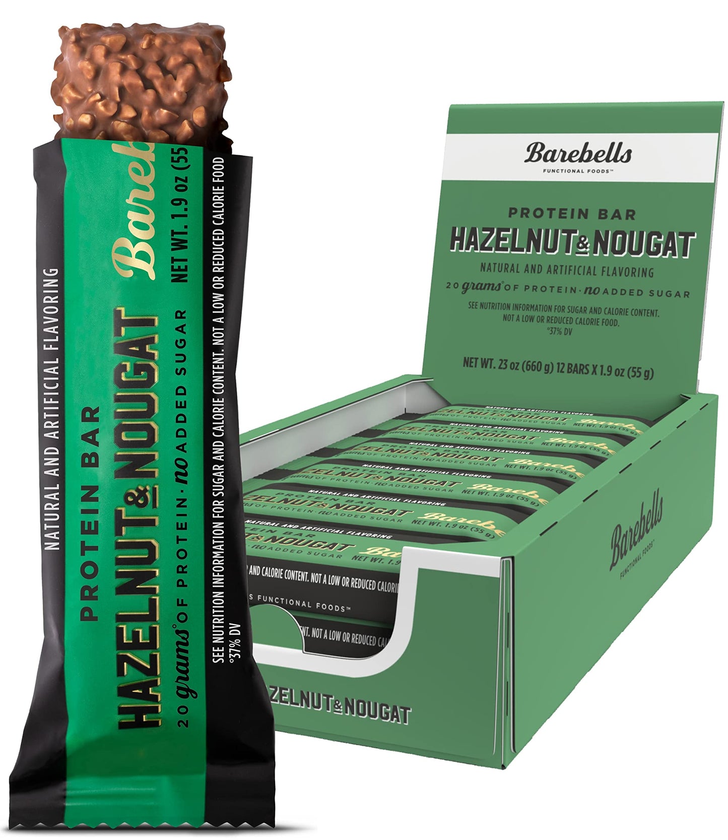 Barebells Protein Bars Variety Pack - 12 Count, 1.9oz Bars - Protein Snacks with 20g of High Protein - Chocolate Protein Bar with 1g of Total Sugars - Perfect on The Go Protein Snack & Breakfast Bars
