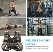 ZELUS Weighted Vest, 6lb/8lb/12lb/16lb/20lb/25lb/30lb Weight Vest with Reflective Stripe for Workout, Strength Training, Running, Fitness, Muscle Building, Weight Loss, Weightlifting