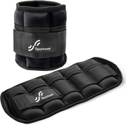 Sportneer Adjustable Ankle Weights for Women and Men 7 lbs/Pair Adjustable Leg Weights with Secure Straps, Strength Training Weighted for Yoga, Walking, Running, Aerobics, Gym, Physical Therapy