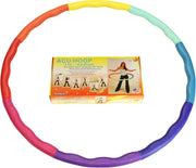 Weighted Hula Hoop, ACU Hoop 3M - 3.2lb Medium, Weight Loss Fitness Exercise Sports Hoop with Wavy Ridges (Rainbow Colors)