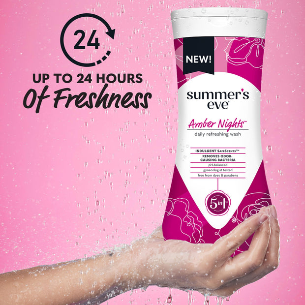 Summer's Eve, Ultimate Odor Control, Feminine Body Wash with Boric Acid, Removes Odor, Feminine Wash with pH Balance, 15 Fl Oz