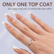 Misssix Deep French Gel Nail Tips, 150Pcs French Tip Press on Nails Long Square Brown, No Need to File 3 in 1 Tips Pre-lasting, Fake Nails for Nail Art DIY 15 Sizes