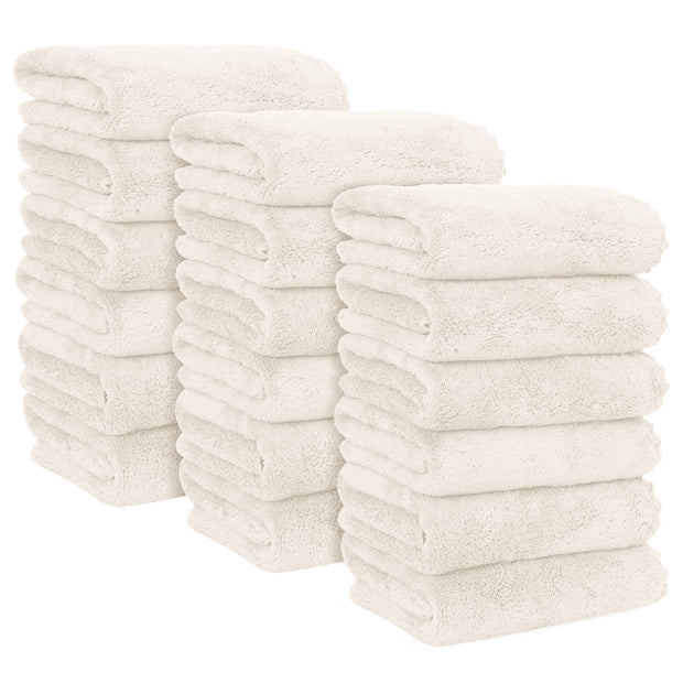 MOONQUEEN 6 Pack Premium Hand Towels - Quick Drying - Microfiber Coral Velvet Highly Absorbent Towels - Multipurpose Use as Hotel, Bathroom, Shower, Spa, Hand Towel 16 x 28 inches (Gray)