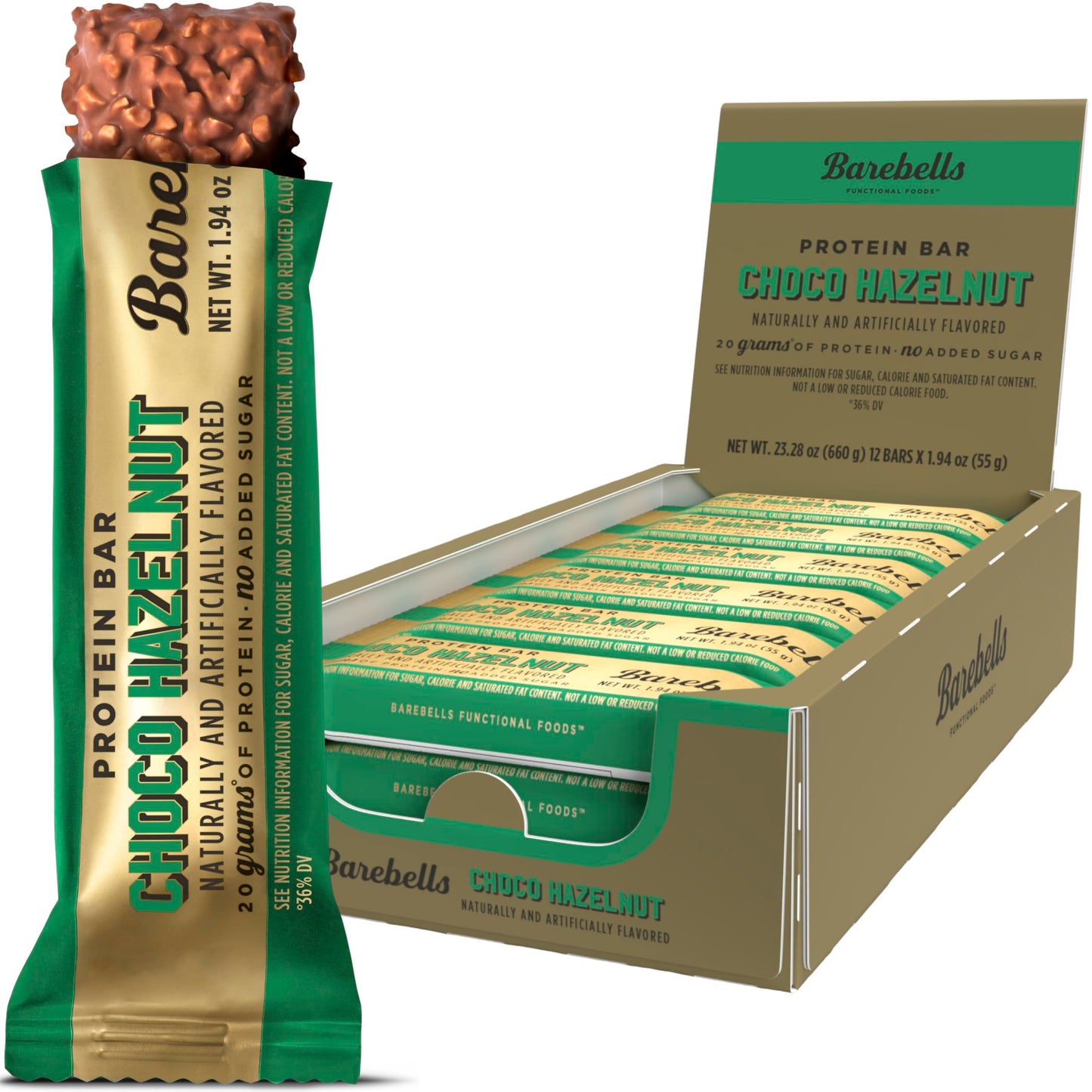 Barebells Protein Bars Variety Pack - 12 Count, 1.9oz Bars - Protein Snacks with 20g of High Protein - Chocolate Protein Bar with 1g of Total Sugars - Perfect on The Go Protein Snack & Breakfast Bars