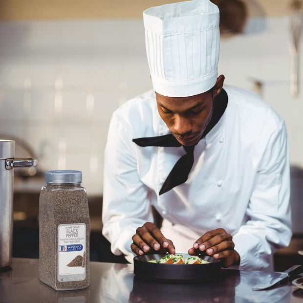 McCormick Culinary Shaker Grind Black Pepper, 16 oz - One 16 Ounce Container of Shaker Grind Black Pepper for Hot, Piney Flavors for Grilling and Cooking at Home