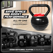 Yes4All Adjustable Kettlebell, Kettle Grip, Kettlebell Handle, Convert to Kettlebells Weight Set