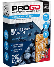 ProGo Protein Bars, Low Sugar, High Protein Snacks (Up to 21g) - 95% Pure Isolate for Faster Muscle Growth & Recovery, Low Calorie, Sweetened w/Peanut Butter & Raw Honey (4-Count, Starter Pack)