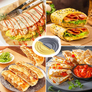 Tortilla Sealer,SELERS,Tacos tortilla crimper Maker Large,Removable & Adjustable 4"-6''-8" Crust,For Burritos,Pasties,Tortilla,Dumplings,Sandwich,Grey Yellow