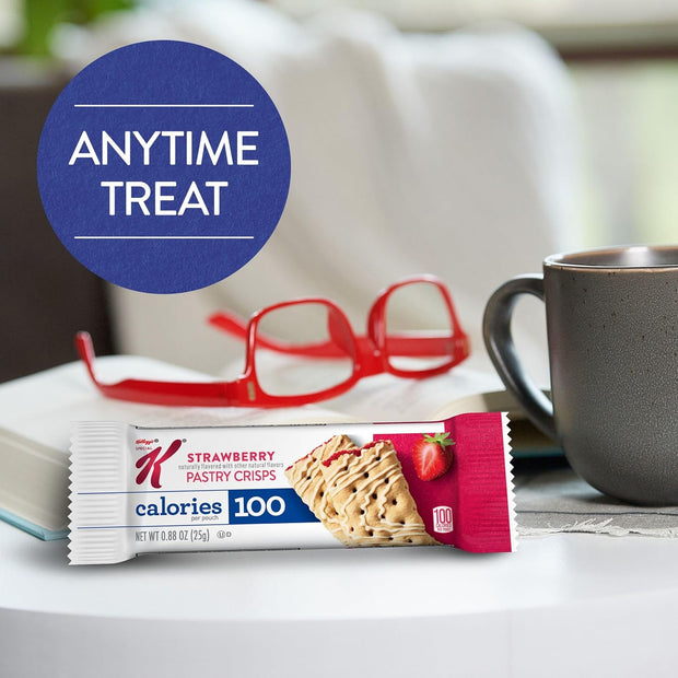 Special K Bar Pastry Crisps, 100 Calories, Breakfast Bars, Value Size, Strawberry, 15.84oz Box (36 Crisps) (Pack of 2)